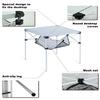 iClimb 1 Stable Square Folding Table and 1 3M Thinsulate Insulation Warm Camping Blanket Bundle, Ultralight Compact for Adults Teens Camping Indoor Outdoor view 3