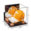 Better Display Cases Acrylic Baseball Hat or Cap Display Case with Mirror, Navy Blue Risers and Wood Base (V21/A006) view 2