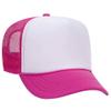 Ashen Fane Kids' Polyester Foam Front 5 Panel High Crown Mesh Back Trucker Hat, HPk Wht HPk view 1