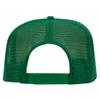 Ashen Fane Kids' Polyester Foam Front 5 Panel High Crown Mesh Back Trucker Hat, Kelly view 2