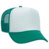 Ashen Fane Kids' Polyester Foam Front 5 Panel High Crown Mesh Back Trucker Hat, Jade Wht Jade view 1