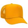 Ashen Fane Kids' Polyester Foam Front 5 Panel High Crown Mesh Back Trucker Hat, Gold view 1