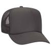 Ashen Fane Kids' Polyester Foam Front 5 Panel High Crown Mesh Back Trucker Hat, Charcoal Gray view 1