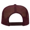 Ashen Fane Kids' Polyester Foam Front 5 Panel High Crown Mesh Back Trucker Hat, Maroon view 2
