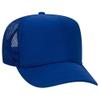 Ashen Fane Kids' Polyester Foam Front 5 Panel High Crown Mesh Back Trucker Hat, Royal view 1