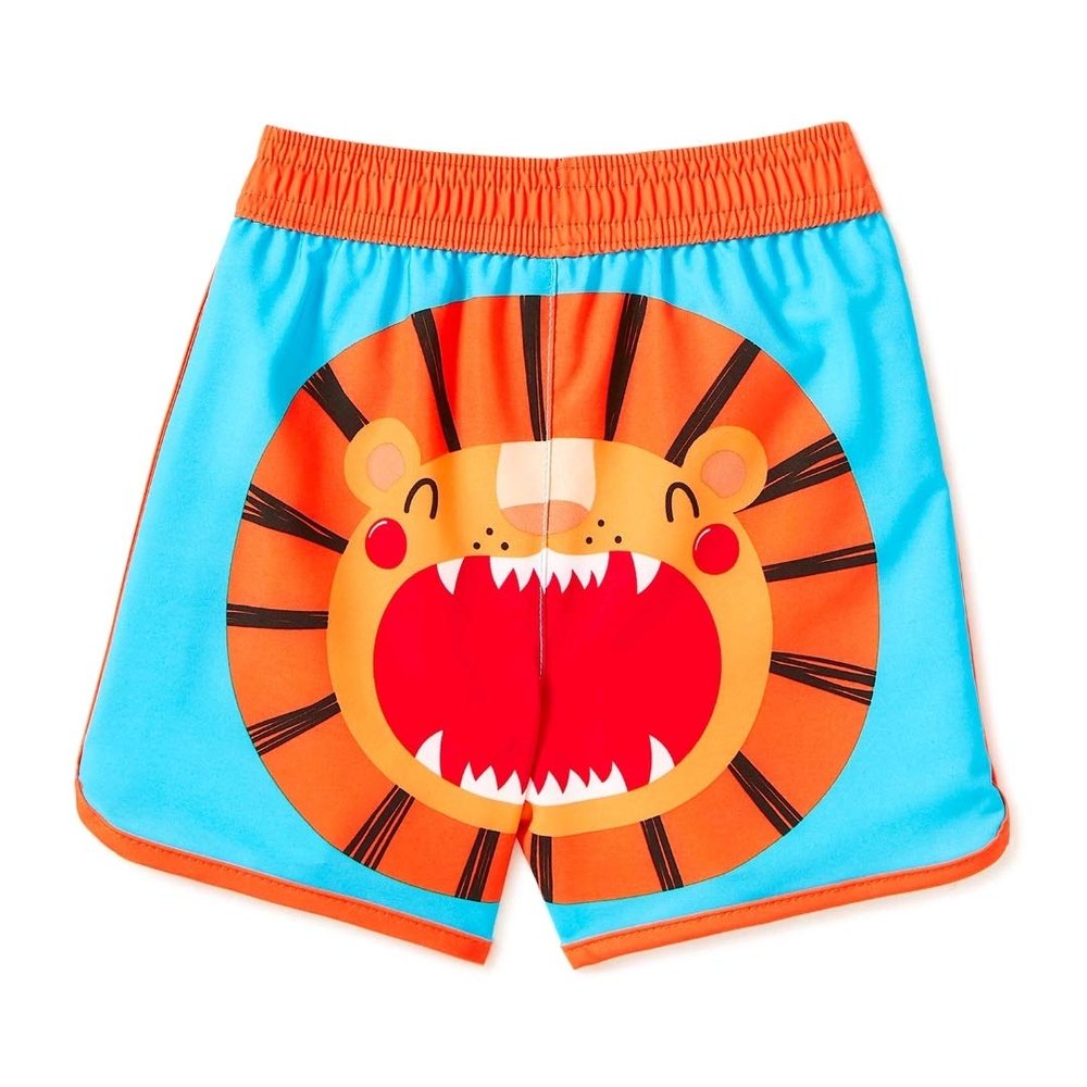 Wonder Nation Clothing Lion Face Neptune Blue Swim Short Trunks - 2T