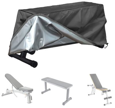 MBOOM Weight Bench Cover, Bottom Drawstring, 600D Oxford Waterproof Heavy Duty Adjustable Exercise Workout Bench Cover for Indoor and Outdoor Fitness Equipment Grey,44"x 50 x 16 x 21)