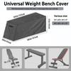 MBOOM Weight Bench Cover, Bottom Drawstring, 600D Oxford Waterproof Heavy Duty Adjustable Exercise Workout Bench Cover for Indoor and Outdoor Fitness Equipment Grey,44"x 50 x 16 x 21) view 2