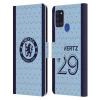 Head Case Designs Officially Licensed Chelsea Football Club Kai Havertz 2020/21 Players Away Kit Group 1 Leather Flip Case Compatible with Samsung Galaxy A21s (2020) view 1