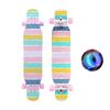 Longboard 7 Layer Maple Wood Deck Longboards Skateboard Girls Boys, Complete Cruiser 43 Inches Drop Through Long Boards Skateboards for Kids Adults, Beginners, Teens (Color : D with LED) view 2