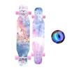 Longboard 7 Layer Maple Wood Deck Longboards Skateboard Girls Boys, Complete Cruiser 43 Inches Drop Through Long Boards Skateboards for Kids Adults, Beginners, Teens (Color : F with LED) view 2