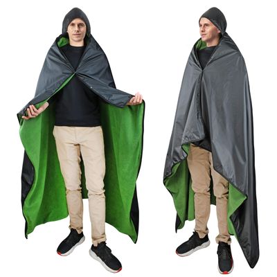 Catalonia Waterproof Stadium Blanket, Windproof Wearable Poncho for Football Sideline & Sports Events for Fans, Portable, Durable Outdoor Blanket for Camping & Tailgating