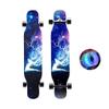 Longboard 7 Layer Maple Wood Deck Longboards Skateboard Girls Boys, Complete Cruiser 43 Inches Drop Through Long Boards Skateboards for Kids Adults, Beginners, Teens (Color : B with LED) view 2