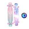 Longboard 7 Layer Maple Wood Deck Longboards Skateboard Girls Boys, Complete Cruiser 43 Inches Drop Through Long Boards Skateboards for Kids Adults, Beginners, Teens (Color : E with LED) view 2