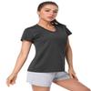 Xelky 3-4 Pack Women's V Neck Tshirt Short Sleeve Moisture Wicking Athletic Shirts Sport Activewear Fitness Workout Gym Tops 3Black/Gray/Wine Red M view 2