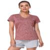 Xelky 3-4 Pack Women's V Neck Tshirt Short Sleeve Moisture Wicking Athletic Shirts Sport Activewear Fitness Workout Gym Tops 3Black/Gray/Wine Red M view 3