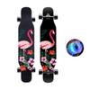 Longboard 7 Layer Maple Wood Deck Longboards Skateboard Girls Boys, Complete Cruiser 43 Inches Drop Through Long Boards Skateboards for Kids Adults, Beginners, Teens (Color : A with LED) view 2