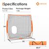 ORIENGEAR Pitch-Thru Protection Pitching Screen for Softball, 7x7FT 49 Sqft Barrier Portable Pitching Hitting Batting Practice Net, Open Area in Net for Ball to Pass Through view 2