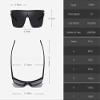 Angelastore TR90 sunglasses personality big frame sunglasses men TAC1.1 trend driving polarized sunglasses (Gray & orange) view 2