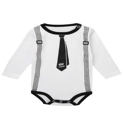 ACSUSS Infant Toddler Baby Boys Korean Style Gentleman Cotton Fabric Short Sleeves Romper with Bowtie for Birthday Type B White 9 Months