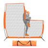 L Screen Baseball Screen Pitching Screen for Batting Cage, Lightweight Pitch Training Ball Accessory, Pitcher Protection 7x7 ft L-Screen Pitching Net Protector Net for Pitcher Safety view 1