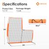 L Screen Baseball Screen Pitching Screen for Batting Cage, Lightweight Pitch Training Ball Accessory, Pitcher Protection 7x7 ft L-Screen Pitching Net Protector Net for Pitcher Safety view 2