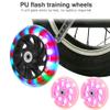 YMUAN Training Wheels Flash Mute Wheel Bicycle Stabiliser Mounted Kit Compatible for Bikes of 12 14 16 18 20 Inch, Including Mounted Kit, for Boys and Girls (Pink) view 4