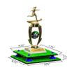 Better Display Cases Turf Large Trophy Pedestal Stand or Base with Dark Blue Risers - 8.75" X 7.75" (A006/V21) view 2