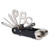 16 in 1 Allen key set, with 7 Allen keys, 3 lockable wrenches, 3 spoke wrenches, 2 tire levers, 2 screwdrivers with chain rivet pullers Cycling view 2