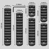 Bontok Single Picatinny Aluminum Accessory Rail Set 3 5 7 9 11 13 Slots with 13 T-Nuts & Screws, 6 Wrench-Rounded Corner view 2