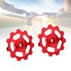 Derailleur Pulley Wheels, 2PCS 11 Speed Replacement Set, Wheel Assembly for Mountain Biking Road Cycling Commuting Bike Repair Activities(red) view 2
