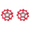 Derailleur Pulley Wheels, 2PCS 11 Speed Replacement Set, Wheel Assembly for Mountain Biking Road Cycling Commuting Bike Repair Activities(red) view 4