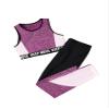 Yartina Kids Girls 2Pcs Sports Dance Gymnastics Leotard Racer Back Crop Tops with Shorts Athletics Dancewear Pink Black 10 view 4