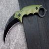 Ccanku C1111 Fixed Blade Knife D2 Steel Blade G10 Handle Claw Knife with Kydex Sheath for Outdoor Survival (Army green) view 2