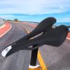 Aerodynamic Saddle, Slim Comfortable Waterproof Hollow Ergonomic Racing Saddle for Mountain Bike BMX Dirt Biking, Men Women Kids view 3