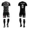 ORKY Custom Men Soccer Jersey with Short, Women Personalized Name Number Sport Shirt, Boys Girls Training Uniform Full Kit(Black 110cm) view 4