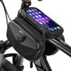 HUIXINLIANG Bike Pouch Bicycle Front Frame Bag Waterproof Top Tube Handlebar Bag Bike Phone Mount Bag EVA Cycling Storage Bag Compatible with 6.0 inches and Below Mobile Phones view 1