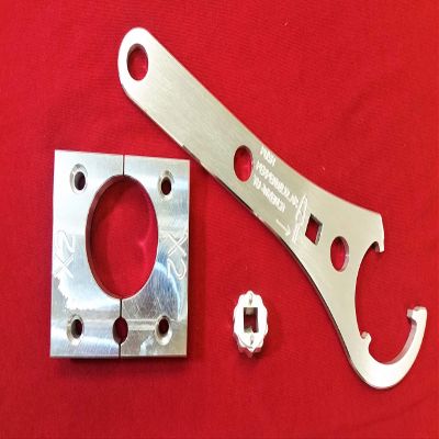 WCM Tool set/kit compatible for Fox Float X2/DHX2 Shock- Clamp/Vise block+ Sealhead Wench+Base Valve socket for DH x2