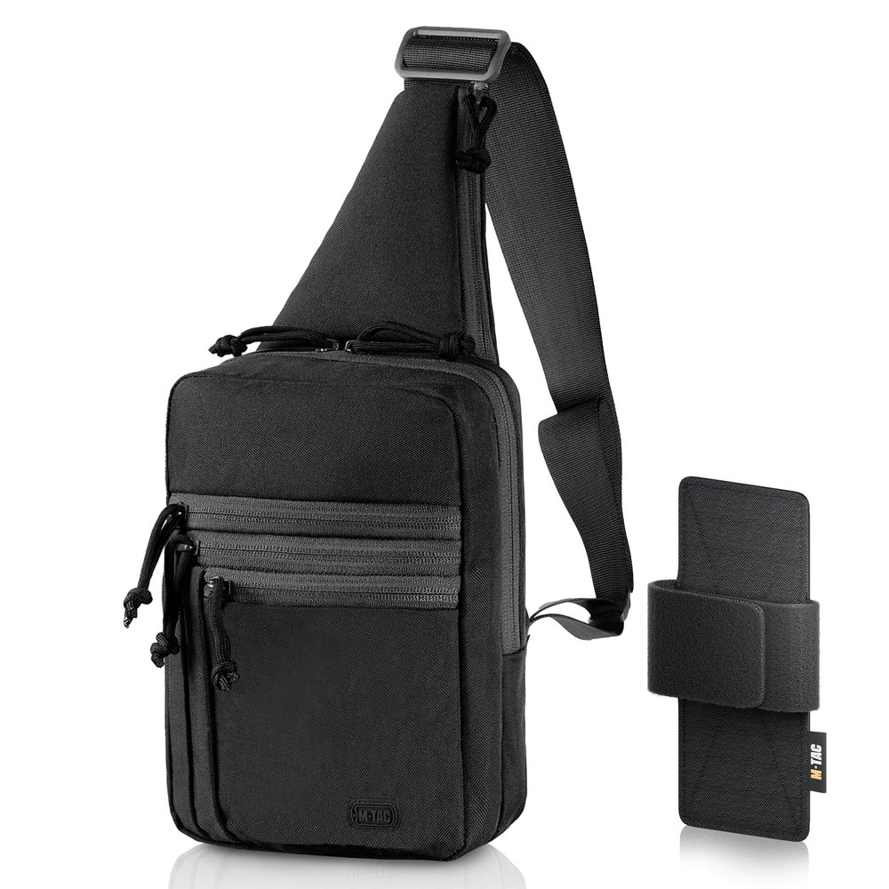 M-Tac CCW Sling Bag for Men & Women - EDC Shoulder Bag Tactical - Crossbody Concealed Carry Bag - Mens Chest Pack (Black)