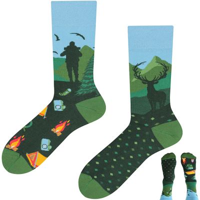 TODO Colours Funny Socks for Men, Women - Cool and Crazy Socks Novelty Gifts - Fancy Designs (Mountain, 43)