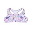 Moily Big Girls Digital Letter Printed Racer Back Sports Bra Gymnastics Ballet Dance Crop Top Activewear Pink 14 view 1