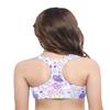 Moily Big Girls Digital Letter Printed Racer Back Sports Bra Gymnastics Ballet Dance Crop Top Activewear Pink 14 view 2