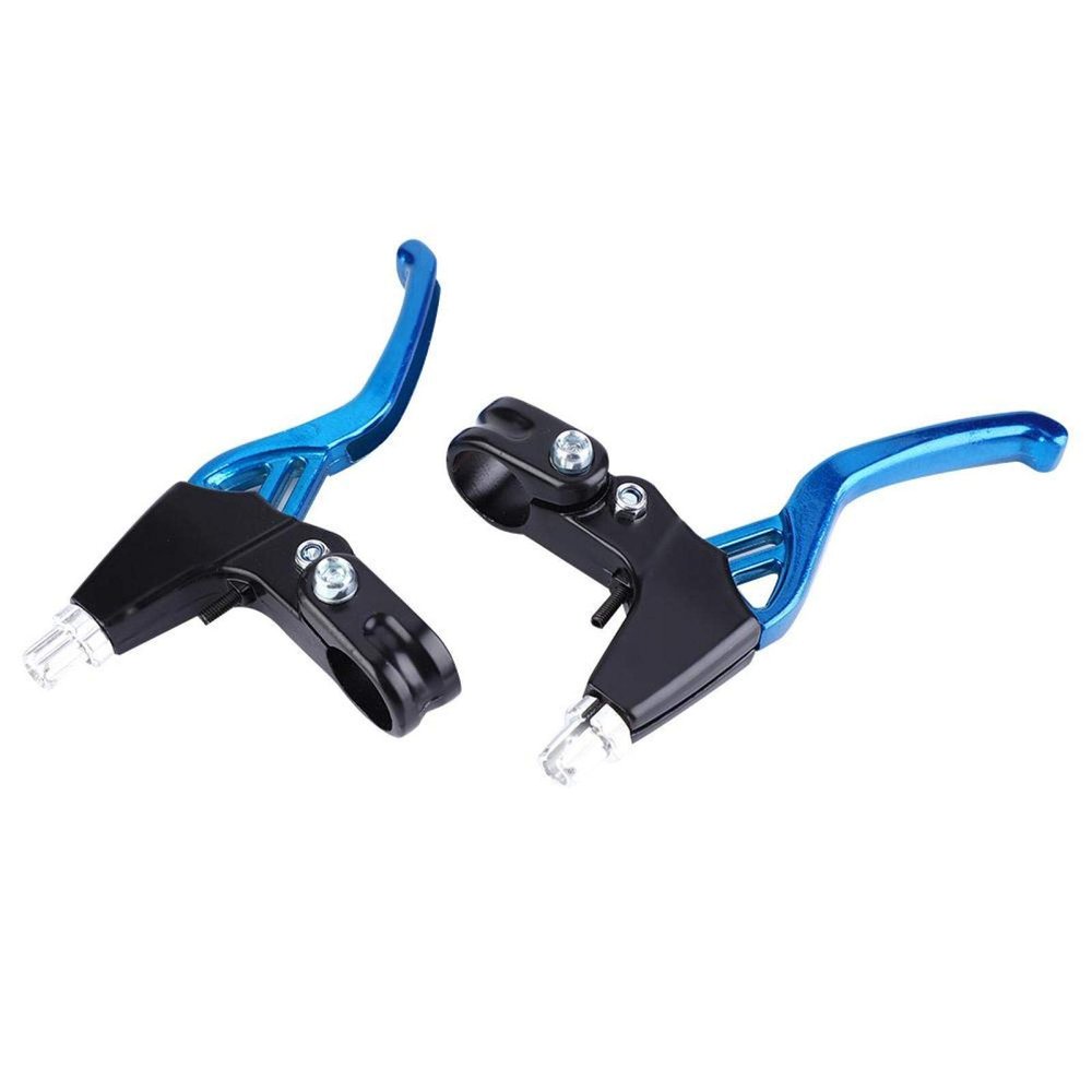 Dilwe 1 Pair Brake Levers, Aluminum Alloy Mountain Cycling Level(Blue) and Spare Parts