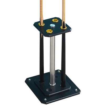WZLL 4 Holes Pool Cue Holder Wooden Floor Cue Rack Billiard Accessories for Family/School/Billiard Club/Black/30x20x55cm (Color : Black, Size : 30x20x55cm)