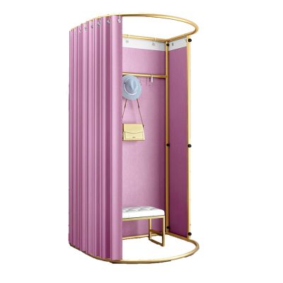 SHIJINHAO Portable Locker Room, Strong Bearing Capacity Large Capacity Customizable Removable Stylish Simplicity The Mall Outdoor 19 Colors (Color : Pink, Size : 82X85X200CM)