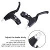 Dilwe 1 Pair Brake Levers, Aluminum Alloy Mountain Cycling Level(Black) and Spare Parts view 2