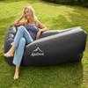 AlphaBeing Inflatable Lounger Air Sofa, Portable Inflatable Couch Mesh Hollow Air Hammock Anti Leakage Air Chair for Outdoor Camping Hiking Beach Traveling Music Festivals Backyard, Black view 3