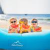 AlphaBeing Inflatable Lounger Air Sofa, Portable Inflatable Couch Mesh Hollow Air Hammock Anti Leakage Air Chair for Outdoor Camping Hiking Beach Traveling Music Festivals Backyard, Blue view 4