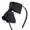 MEEDEE Black Big Bow Headband Fashion Solid Grosgrain Ribbon Hair Bow for Holiday Styling, Makeup, Cosplay, and Party Headwear Handmade view 1