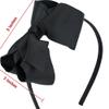 MEEDEE Black Big Bow Headband Fashion Solid Grosgrain Ribbon Hair Bow for Holiday Styling, Makeup, Cosplay, and Party Headwear Handmade view 3